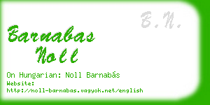barnabas noll business card